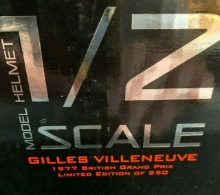 F1 - GILLES VILLENEUVE 1.  2 SCALE MINI HELMET - 1 OF ONLY 250 MANUFACTURED RARE 2