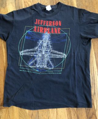 Vtg Jefferson Airplane T Shirt Xl Rock Concert 80’s Orig Starship Rare