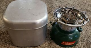 Rare Coleman 501a Stove,  Also Comes With Vintage Coleman Aluminum Case/cook Kit