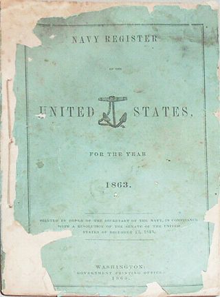 - Rare - 1863 - Us Navy/marine Corps - Vintage Civil War Register Book - Usmc