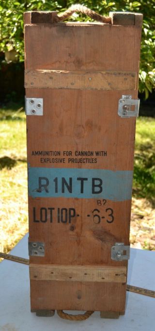 Rare 75mm M20 Recoilless Ammo Crate R1ntb Cannon Explosive Projectile 1954 2
