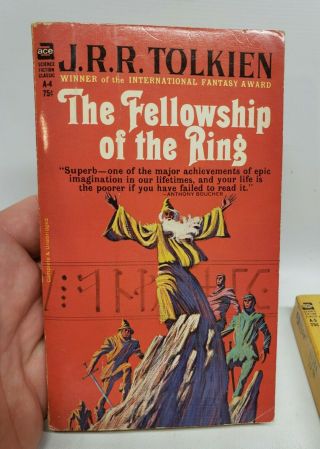 RARE 1965 LORD OF THE RINGS 3 Book SET PAPERBACK UNAUTHORIZED ACE BOOKS TOLKIEN 6