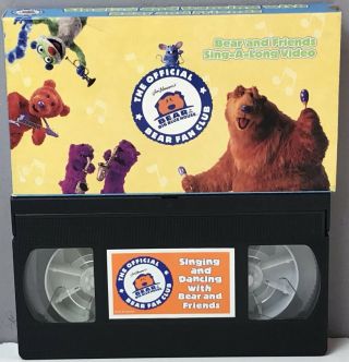Bear In The Big Blue House Singing Dancing Friends Vhs Video Tape Fan Club Rare