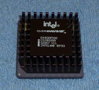 Rare Intel Dx4odp100 Overdrive Cpu For 486 Socket 3 (,)