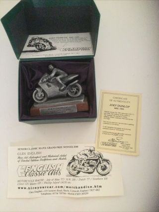 Joey Dunlop Glen English 220 Of 500 With Certificate Of Authenticity - Rare