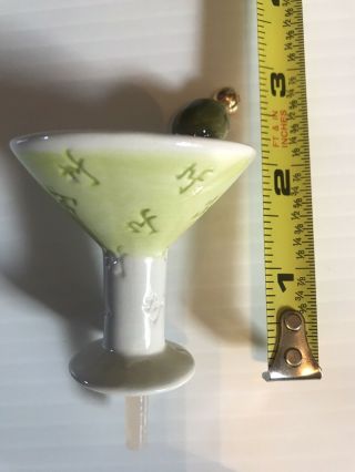 Nora Fleming Martini Glass with NF markings Rare 3