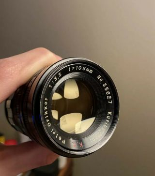 Rare Kuribayashi C.  C.  Petri Orikkor 105mm 1:3.  5 3.  5/105 M42 Prime Lens