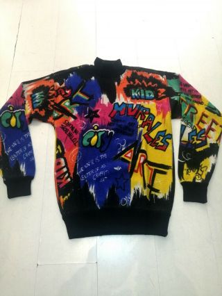 Versace Couture Graffiti Wool Rare Vintage Sweater Jumper Pullover Size S