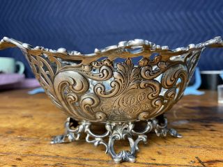 Exceptional Ornate Theodore B.  Starr Sterling Silver Bowl Rare Heavy 6.  7 Ounces