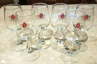 Rare Vintage Set Of 6 - Clear - Taylor Fladgate Sherry Port Cordial Glasses