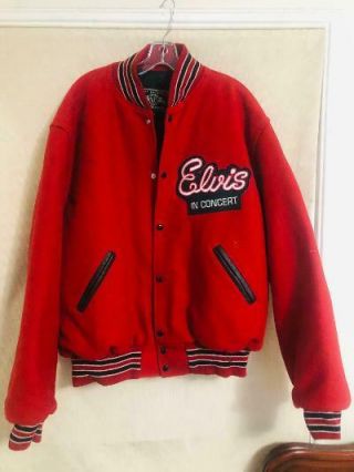 Elvis Presley Ultra Rare Wool Tcb Holloway Red Tour Jacket Xx Large