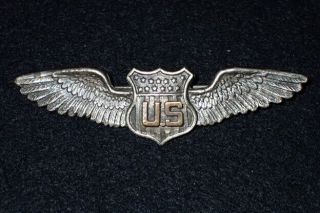 Wwi Us Army Air Service Pilot Badge " Wings " U.  S 1920 