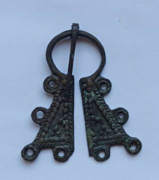 Rare Ancient Viking Bronze Omega Penannular Brooch 900 - 1100 Ad British Find