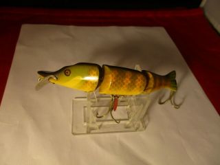 Rare Dam D.  A.  M.  Double Jointed Wobbler Fishing Lure Glass Eyes
