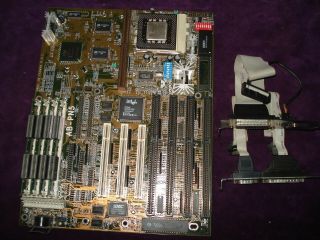 Rare Vintage Abit Ab - Pn5 (rev.  1.  4) Socket 7 At Motherboard With Cpu And Ram
