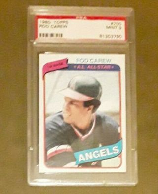 1980 Topps Rod Carew 700 Psa 9 California Angels Rare Vintage