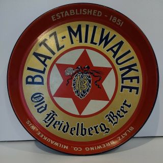 Blatz Milwaukee Wisconsin Old Heidelberg Beer Tray Vintage Rare