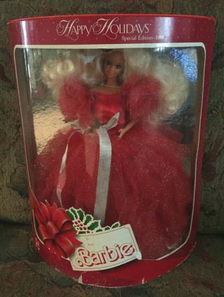 Vintage 1988 Happy Holiday Barbie Special Edition Nrfb Rare