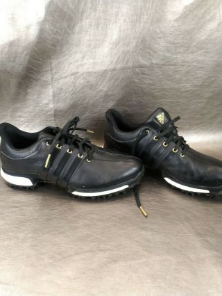 Rare Adidas Tour 360 Xt Boost Golf Shoes Black Mens Size 8.  5 Spikes