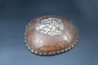Old Ceremonial Resin Offering Bowl Kapala Rare Antique Tibetan Ganesha Handcraft