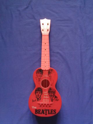 Rare Beatles Four Pop Toy Guitar By Mastro Industries Vintage 1964 Memorabilia