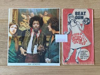 Beat Gum - Stars Of Radio One - Monty 1968 (holland) - Jimi Hendrix Poster Rare