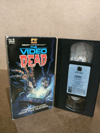 The Video Dead 1987 Rare Horror Cult Zombies Vhs Line Cinema Nonrental