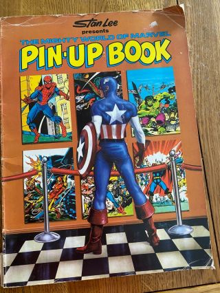 Stan Lee Presents Mighty World Of Marvel Pin - Up Book.  Fireside (usa) 1978 Rare