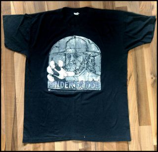 Undertaker Rare Vintage Wwe/wwf T - Shirt By The Artist Tom Fleming