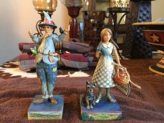 2007 Jim Shore Heartwood Creek Wizard Of Oz Dorothy & Toto And Scarecrow Rare