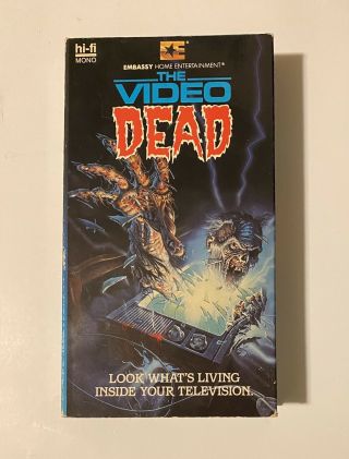 The Video Dead 1987 Rare Horror Vhs Embassy Home Entertainment Zombies Oop Htf
