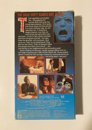 The Video Dead 1987 RARE Horror VHS Embassy Home Entertainment Zombies OOP HTF 2