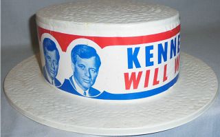 - Rare - 1968 - Robert F Kennedy - Vintage Presidential Campaign Hat - Rfk