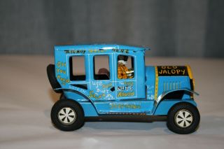 Old Jalopy Marx Car Tin Toy Vintage Rare Blue Collectible From Japan