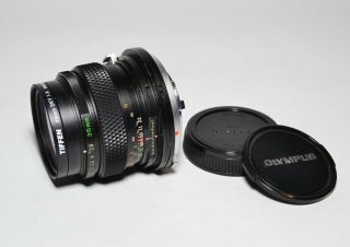 Rare Olympus Om Zuiko Shift 35mm F - 2.  8 Mc Mount Lens W.  Caps & Filter - Usa