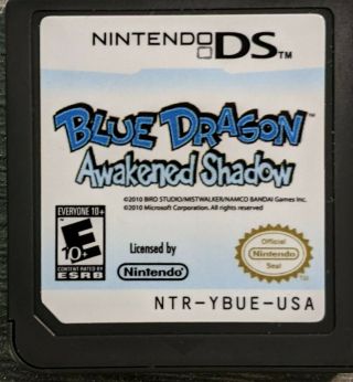 Blue Dragon: Awakened Shadow Nintendo Ds 2010,  Rare,  Cartridge Only,