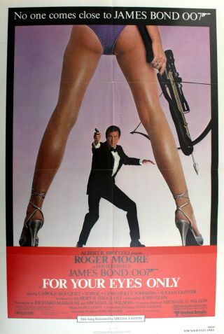 James Bond For Your Eyes Only 1981 Rare Us Movie Poster 40 " X27 "
