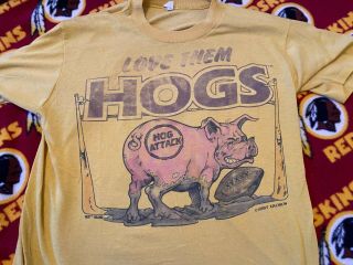 Washington Redskins Love Them Hogs Vintage Shirt Very Rare Size Large