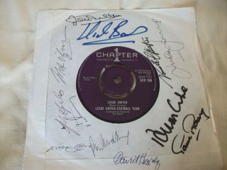 Rare Leeds United Record And Cover Signed 12 Madeley Charlton Hunter Clarke Ect