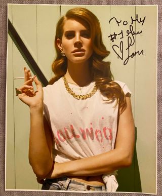 Lana Del Rey Signed In - Person " To My 1 Fan " 8x10 Color Photo - - Rare,  Authentic
