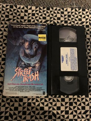 Street Trash Vhs 1986 Rare Oop Horror J.  Michael Muro Lightning Video Screened
