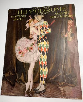 Complete Rare 1916 - 17 Hippodrome Theater Program Leyendecker Art Flapper Girl