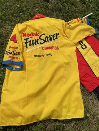 Vintage NASCAR 80s 90s Kodak Racing Pit Crew Uniform Jersey Race Rare Large 3