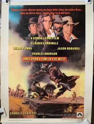 Once Upon A Time In The West 1968 Rare 30x40 Movie Poster Sergio Leone