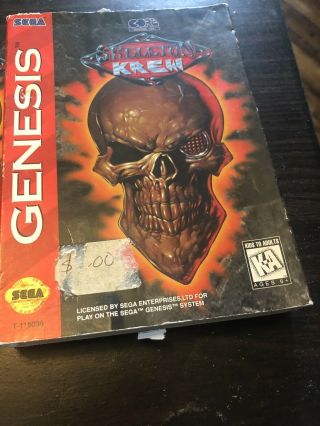 Skeleton Krew (sega Genesis,  1995) Complete Classic Rare Game In Card Board Box