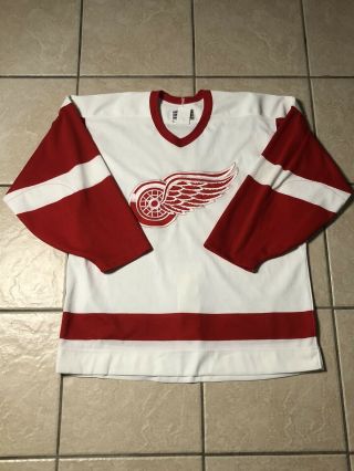 Authentic Vtg Ccm Center Ice Detroit Red Wings Nhl Hockey Jersey Rare 70s 80s