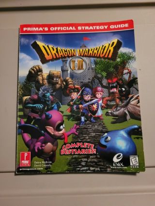 Dragon Warrior I & Ii Prima Strategy Guide W/ Game - Adult Owned & - Rare