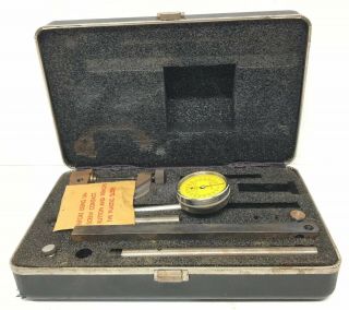 Starrett 196 196m Universal Dial Test Indicator Machinist Plunger Kit Case Rare