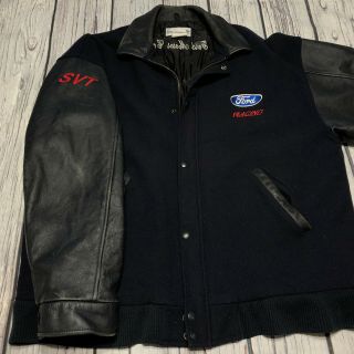 Vintage Rare Ford Racing Svt Company Wool Leather Varsity Jacket Men’s Size Xxl
