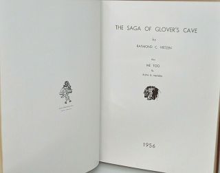 1956 1st Edition THE SAGA OF GLOVER ' S CAVE Rare Kentucky Prehistoric R.  Vietzen 6